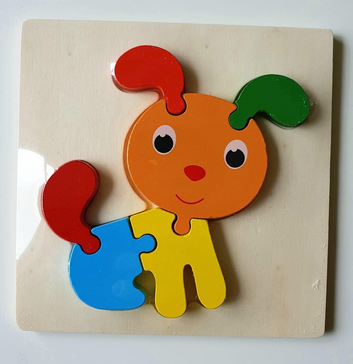 Baby speelgoed | Houten puzzel | Hond Puzzel | Peuter puzzel | 7 delig